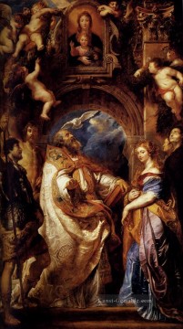 Peter Paul Rubens Werke - St Gregory mit Heiligen Domitilla Maurus und Papianus Barock Peter Paul Rubens